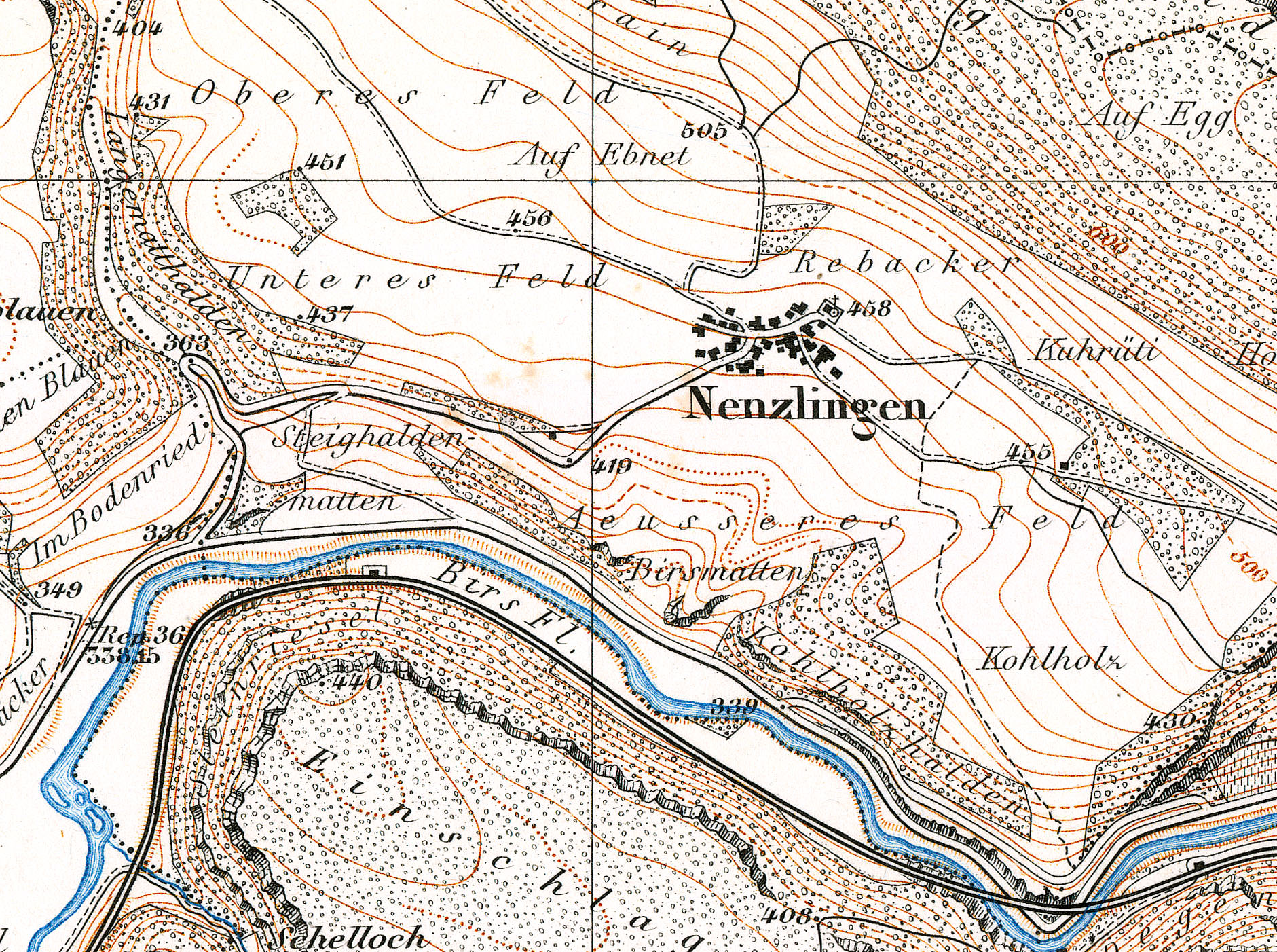 E17644 NE01 Siegfriedkarte Nenzlingen